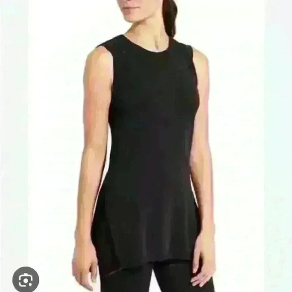 Athleta Women's Long and Lean Cable Knit Sweater Vest Black - Picture 3 of 8